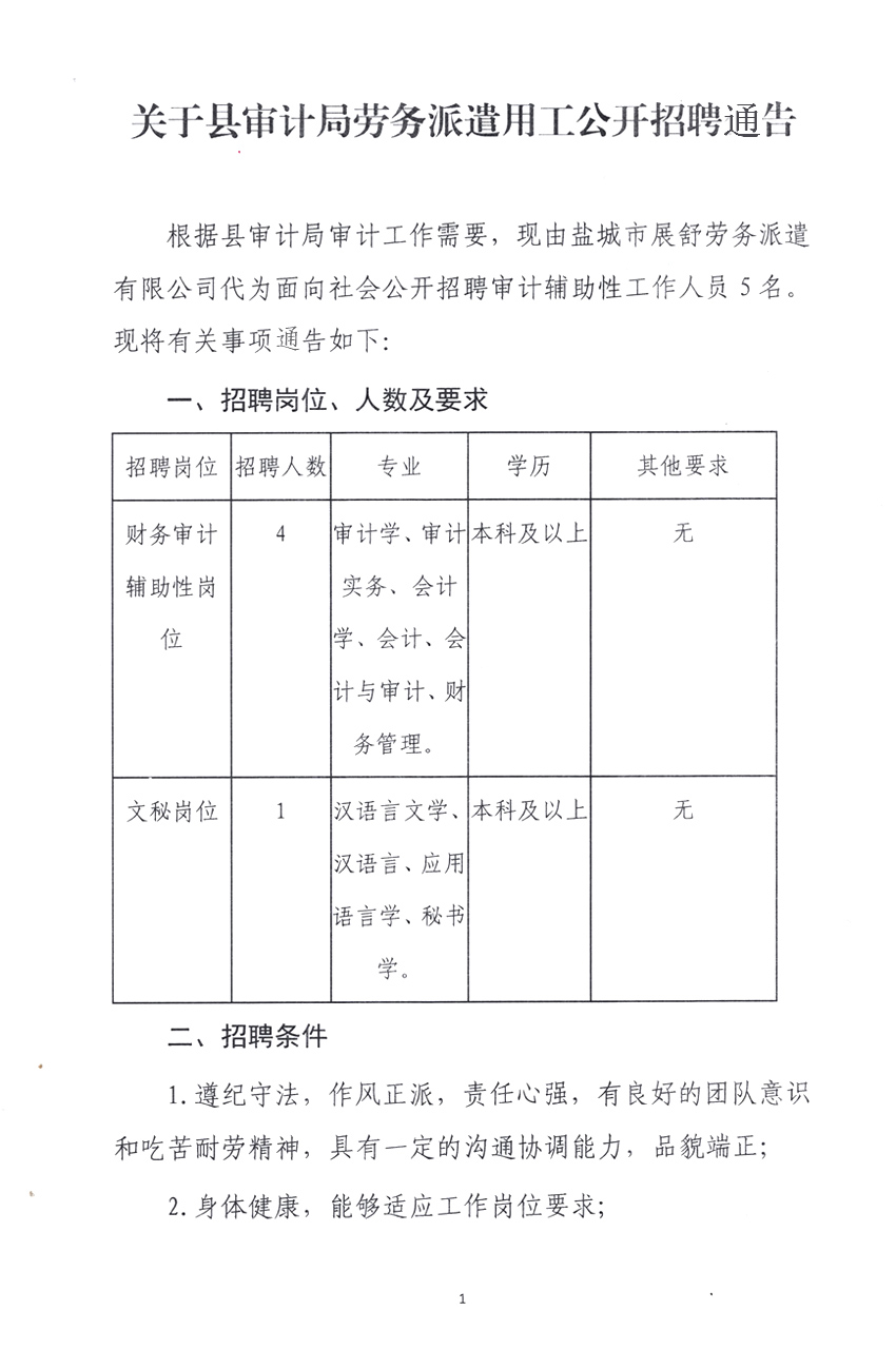 涟水县审计局最新招聘公告详解